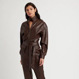 Choosy Vegan Leather Jumpsuit